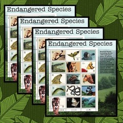 US Scott #3105 32¢ Endangered Species – 4 Panes of 15 = 60 Stamps FV$19.20