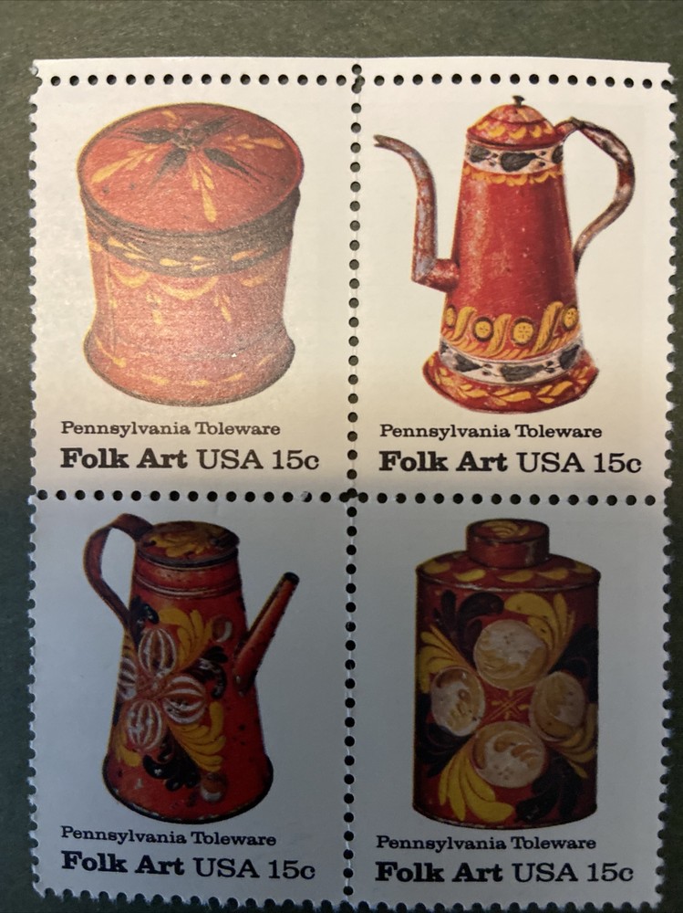 1979 USA Folk Art Stamps, Block of 4