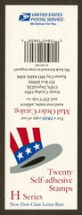 U.S. Scott# 3268c, 1998 H Series Hat, Plate# V1112, Pane of 20, SCV: $15.00