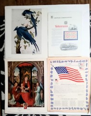 1967 Christmas 1963 Columbia Jay Stamp First Day ,Commemorative Veterans Stamp