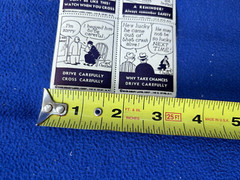 vintage NEW YORK CITY POLICE safety stamp DRIVE SAFE automotive CINDERELLA cross