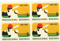 United States 6¢ 1969 Professional Baseball Postage Stamp #1381 x 100 Singles