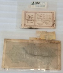 9 old banknotes from the Weimar Republic, Germany, approximately 100 years ago