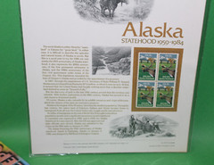 American Commemoratives Alaska Statehood USPS Stamps Panel 205 January 3, 1984