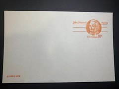 1978 US Postal Card – UX74 John Hancock U.S. Postage 10c, Unused [2]