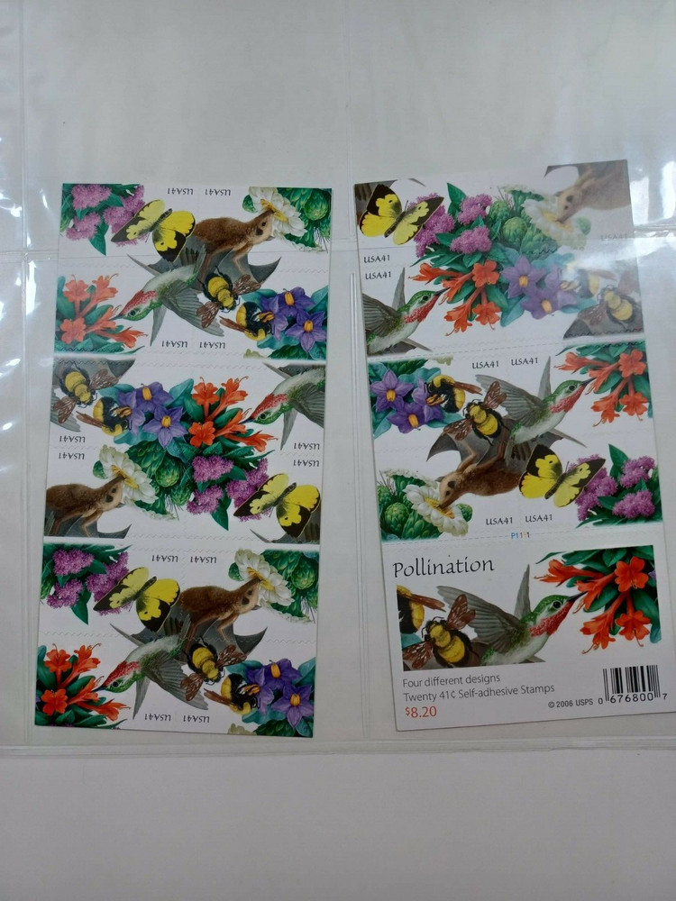 US SCOTT 4153 – 4156 BOOKLET OF 20 POLLINATION STAMPS 41 CENT FACE (book 2 #36)