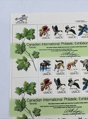 USPS Canadian International Philatelic Exhibition 13 Cent Stamps 25 Full Sheets
