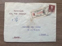 Argentina 1923 Registered Cover SS Cap Polonio Buenos Aires Paris