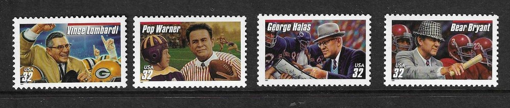 USA SC # 3147-3150 Football Coaches . MNH