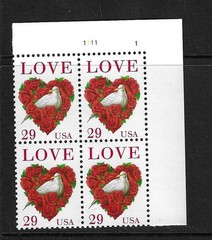 USA SC # 2814c LOVE / Block 4 , Plate . MNH