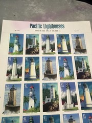 Two Full Sheets x 20 PACIFIC Lighthouses 41¢ US Postage Stamps 4146-4150 2006