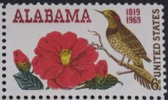 Bundle of US Postage Stamps Nevada Alabama Florida New Mexico Louisiana Arizona