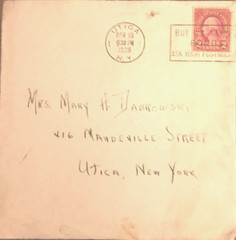 2 cents April 10 9:30 pm 1936 Washington canceled stamp on U.S. Letter #3KBR