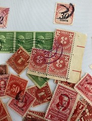 Vintage US Postage Due and Revenue Stamp Mixture 1910s through 1950s