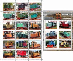 Stamp block+sheet locomotives Diema 2022 issue
