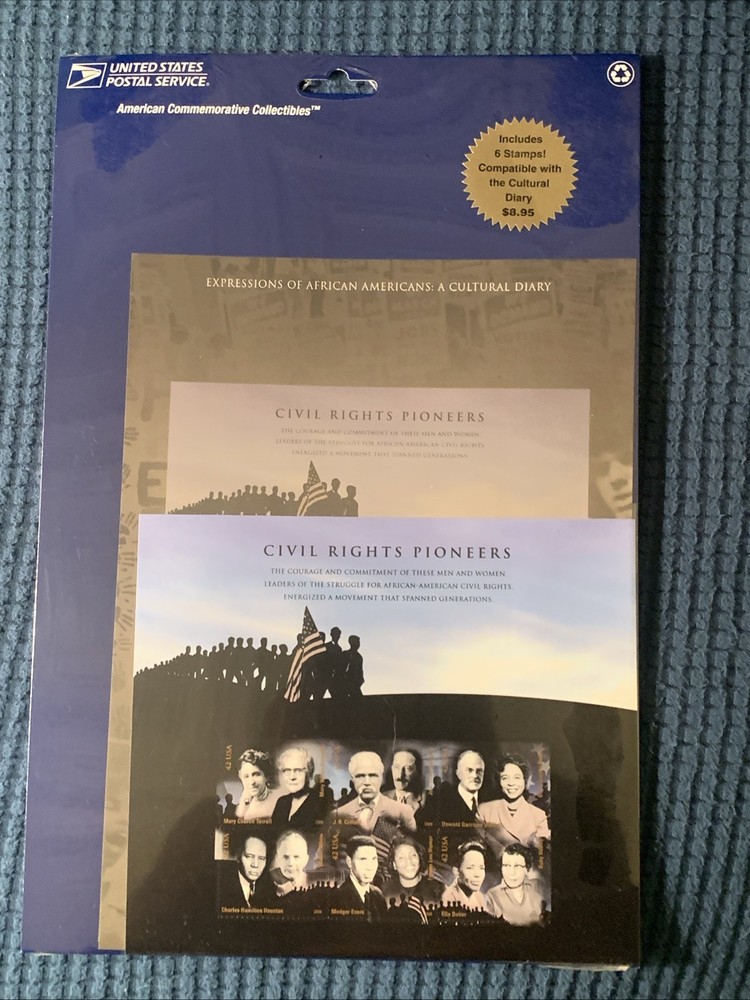 Sc #4384 – Civil Rights Pioneers Diary Page Souvenir Sheets 42¢ Stamps SEALED