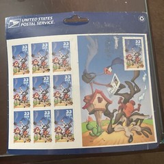 USPS 2000 Card w/10 «Wile E. Coyote & Road Runner» 33¢ Stamps USA Scott 3391 MNH