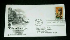 City of Refuge National Park Hawaii FIRST DAY ISSUE 1972 Honaunau, HI Postmark