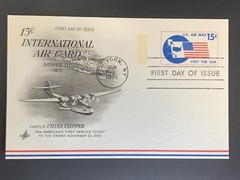 USA POSTAL CARD #UXC11 FDC FLAG w/ VISIT THE USA 1971