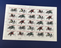 Antique Automobile Stamps – Scott 3019 – 3023 PANE OF 25
