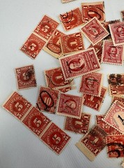 Vintage US Postage Due and Revenue Stamp Mixture 1910s through 1950s