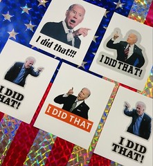 (2) LOTS OF 5 JOE BIDEN ( I DID THAT ) STICKERS FUNNY REAL DECAL GAS PUMP PRICES