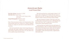First Day Of Issue Sep 13 2002 Austin TX 22kt Gold Replica Leaf-Nosed Bat