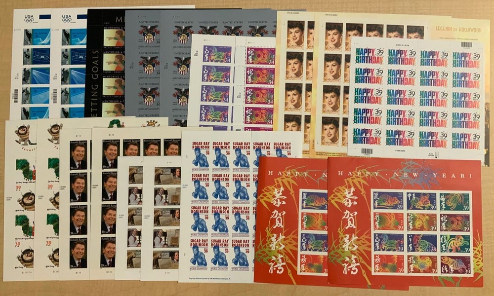 Highly Discounted 34¢ & 39¢ Postage/Sheet Lot Face Value $134.96 – Stuart Katz