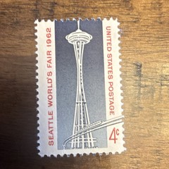 US Postage Stamp 4 Cent Seattle World’s Fair Space Needle United States