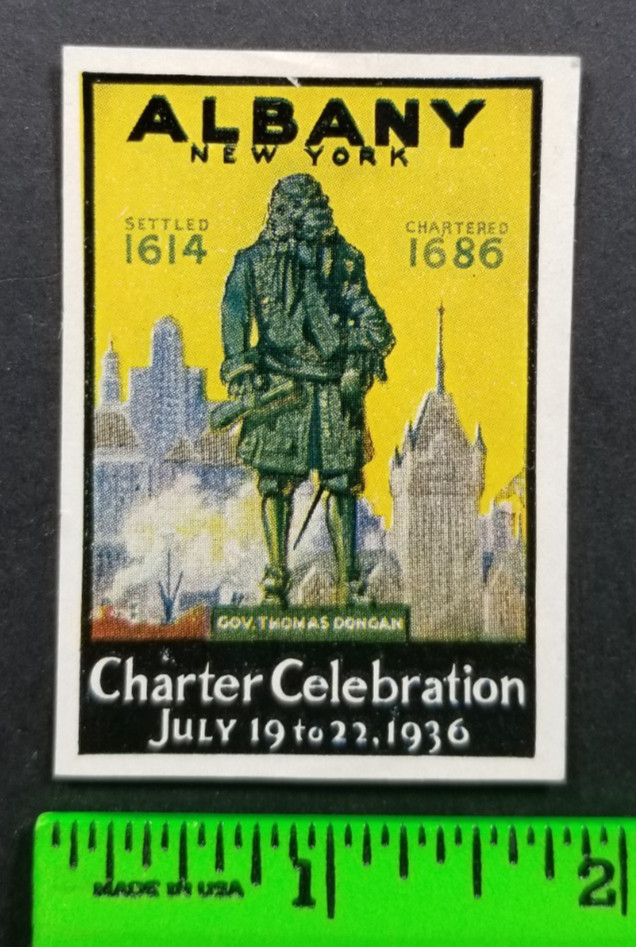 Vintage 1936 Albany New York Celebration Poster Stamp
