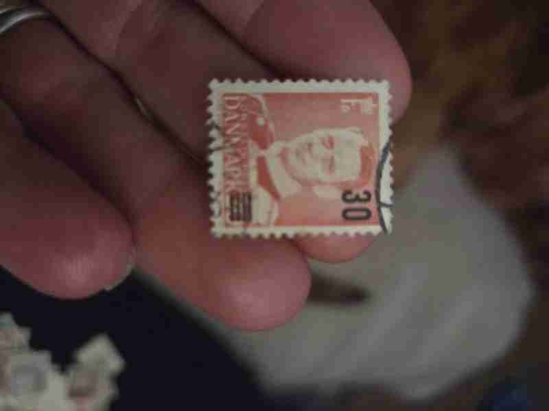 Vintage DENMARK 30 Ore Postage Stamp King Frederick IX Red Used