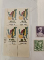 25 VINTAGE STAMP LOT Falkland Islands «Canal Zone» NRA James Weldon Chennault