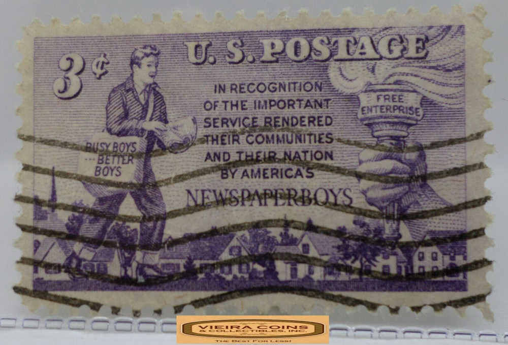 USA Postage Newspaper boys Free Enterprise 3 Cents Stamp – #S42087NQ
