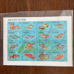 Foreign Stamp Tanzania Ornamental Fish Stamp Sheet