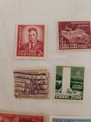 25 VINTAGE STAMP LOT Falkland Islands «Canal Zone» NRA James Weldon Chennault