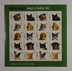 US SCOTT 4451 – 4460a PANE OF 20 ADOPT A SHELTER PET STAMPS 44 CENT FACE MNH