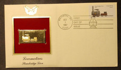 Locomotives 1987 FIRST DAY ISSUE 22 CENT STAMP GOLD Baltimore, MD