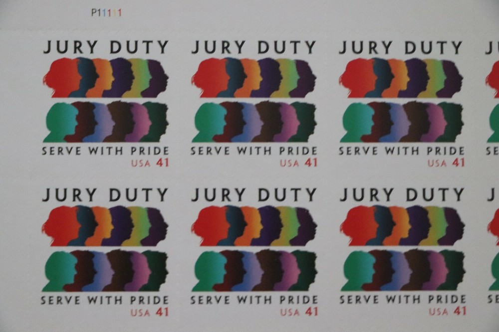 US Postage stamp sheet Jury Duty 41 cent MNH OG