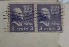 Vintage Rare 1932 Violet Thomas Jefferson 3 Cent US Postage Stamp Mint 1801-1809