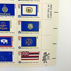 US SCOTT# 1633 – 1682 MNH BICENTENNIAL 50 STATE FLAGS STAMPS FULL SHEET 50 13c