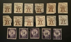 U.S. Stamp’s – Liberty Bell and Statue of Liberty.