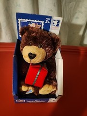 2012 Santa & Sleigh Stamp Forever Stamp Ready To Ship Gift Package Plush Bear