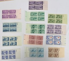 1952 US Commemorative Plate Block Collection MNH Scott 1012-1037 America