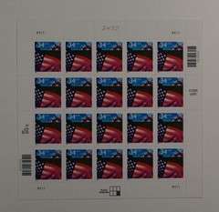 US SCOTT 3449 PANE OF 20 AMERICAN FLAG AND FARM STAMPS 34 CENT FACE MNH