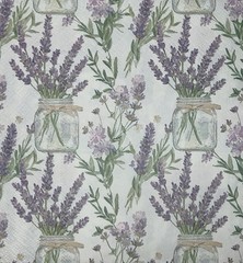 Two Paper LUNCHEON Decoupage Napkin Lavender Fields/farmhouse Teacup /purple 6.5