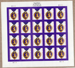 Scott #5419 Purple Heart (VFW, 2019) Full Sheet of 20 Forever Stamps – MNH