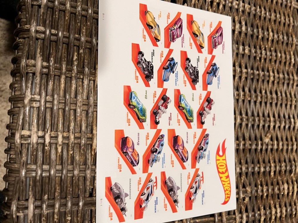 20 Hot wheels Forever Stamps