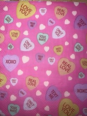 Three Paper LUNCHEON Decoupage Craft Napkins – Valentines Day Love/hearts/6.5”