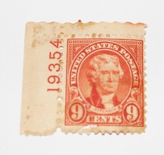 Thomas Jefferson 9 cent stamp Set of 2 Stamps