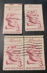 # 1114 – 1959 3¢ Bust of Lincoln ~ Used 1 Stamp + 2 FREE Stamps